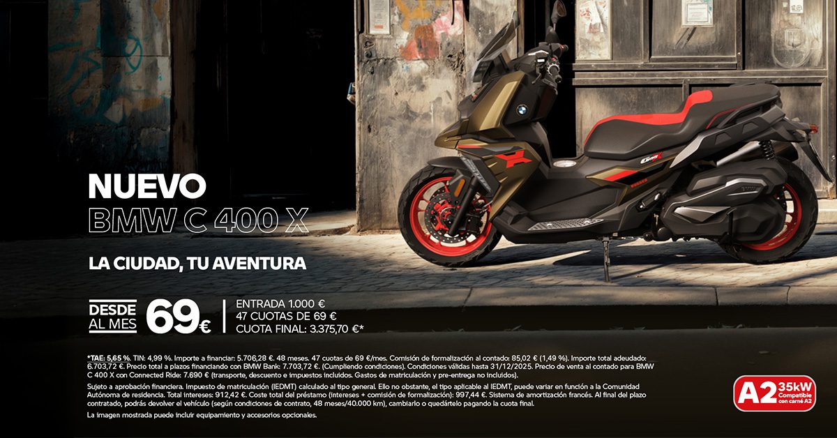 BMW25_Q4_WEB_CUOTA_C400X BMW Motorrad C 400 X desde 69€ al mes.